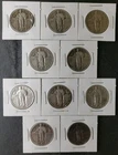 Lot of 10 25c Standing Liberty Silver Quarter Dollars with Dates