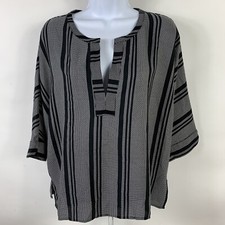 NEW Forever 21 Contemporary Shirt Women's Large Long Sleeve Chiffon Tunic Casual
