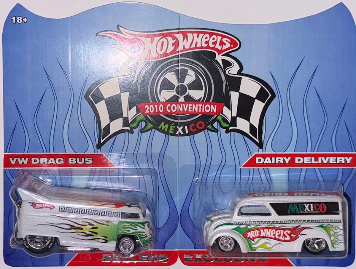 VW DRAG BUS & Dairy Delivery Hot Wheels 2010 Mexico Convention 1