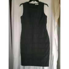 Calvin Klein Charcoal Gray Sleeveless Sheath Dress Professional Workwear