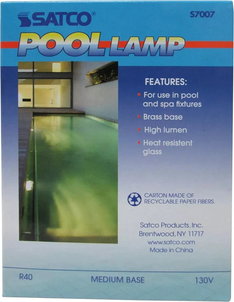 Satco S7007 - 500 Watt BR40 Dimmable Bulb - 2700K - Great for Pools! (1 or 2 PK) - Image 3 of 4