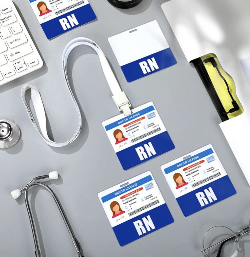 как выглядит RN Badge Buddy - Horizontal - Hospital ID Card For Registered Nurses фото