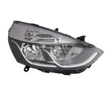 RENAULT CLIO 2012 - 2016 BLACK W/CHROME STRIPE OS RIGHT HEADLIGHT HEADLAMP