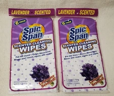 🧼 Spic & Span Lavender Multi-Purpose Cleaning Wipes – REUSABLE  2 pks =12 Wipes