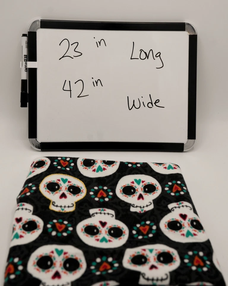 Sugar Skull Hearts Day of the Dead Fabric Halloween JoAnn 23" x 42" Los Muertos - Image 4 of 4