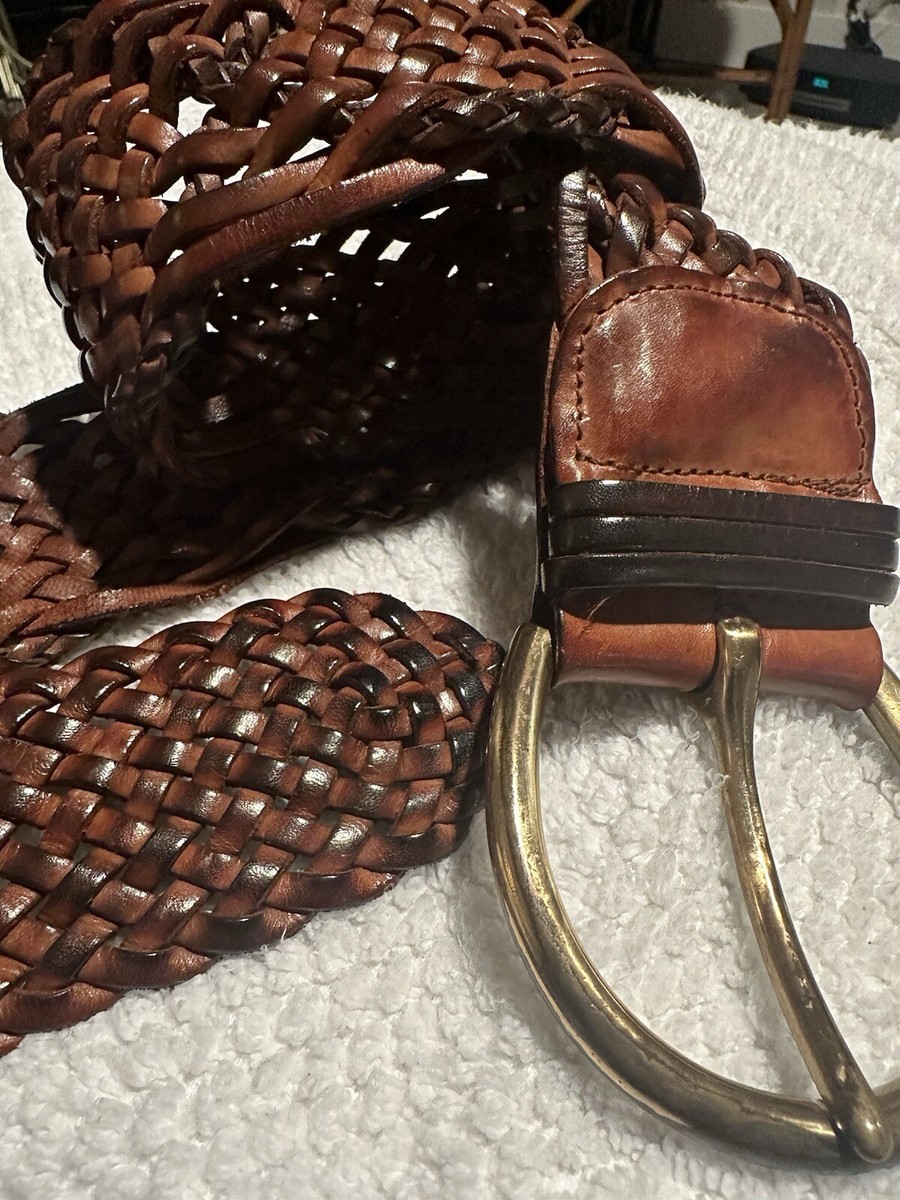 Neiman Marcus Vintage Silver tone Hearts Brown Belt Rare Made In Italy Made In Italy Belt For Neiman Marcus Genuine Leather 40”x2  main image 4