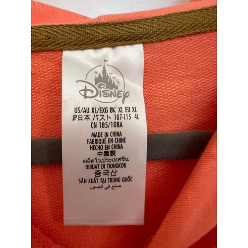 Disney Pullover Hoodie Moana Coral XL Cropped tasseled Drawstring Princess Fairy - Picture 3 of 6