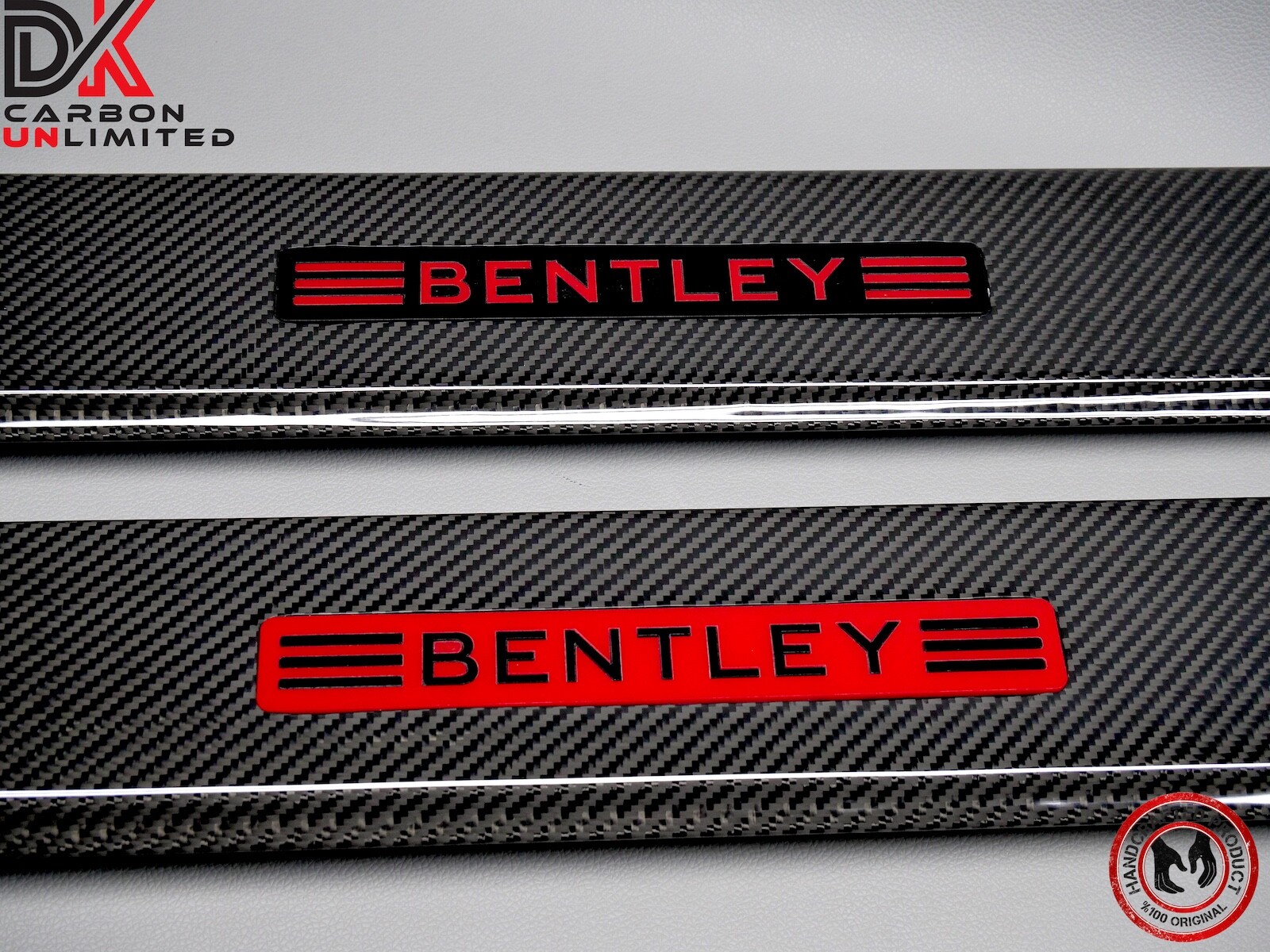 Bentley Bentayga 2016 to 2026 Custom Gloss Carbon Door Sills Scuff Tread Plates