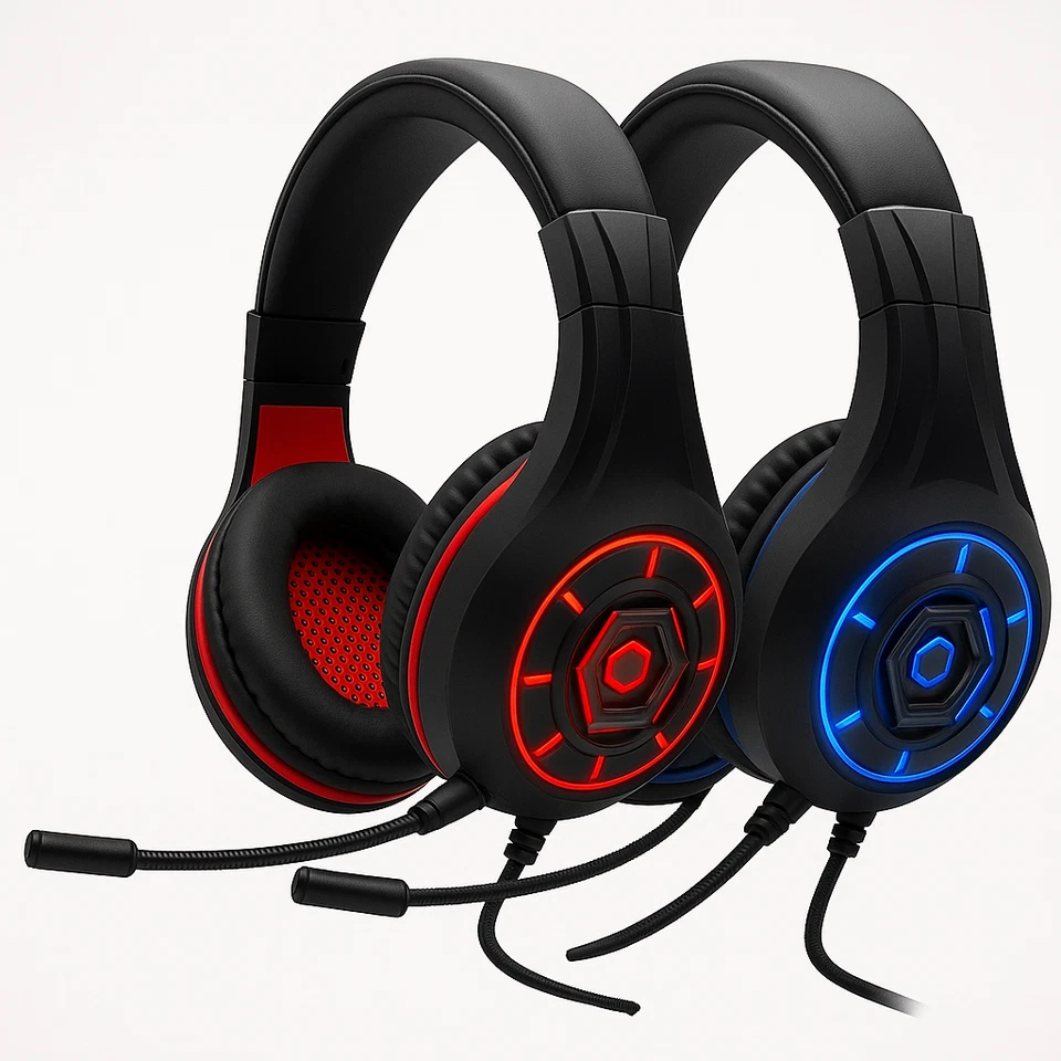 Cuffie Gaming con Microfono Stereo Gamer Bass Surround Headphone per PS4 Xbox One PC - Immagine 2 di 4