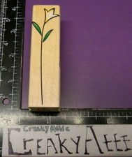 LONG STEMMED TULIP SINGLE FLOWER RUBBER STAMP HERO ARTS E2690 CREAKYATTIC