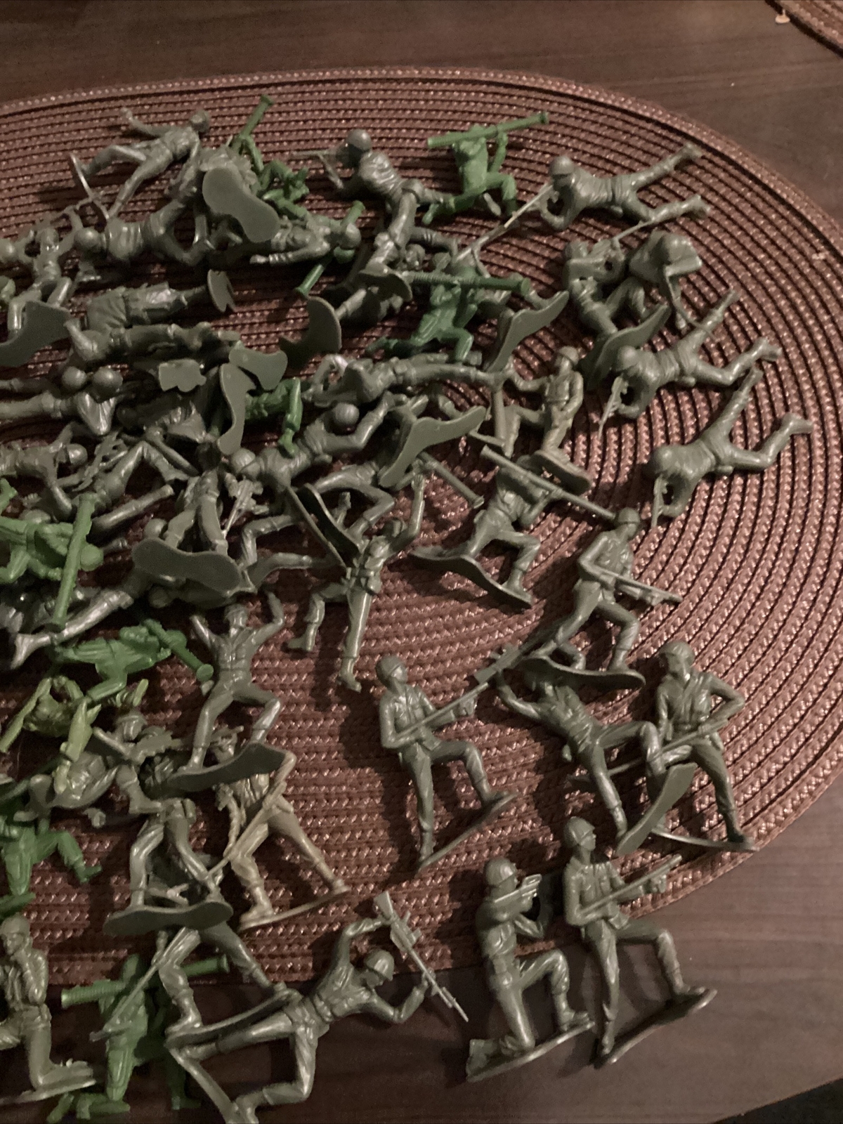Vintage Plastic Army Toy Soldiers Green Lot 83 Figures For Playset eBay
