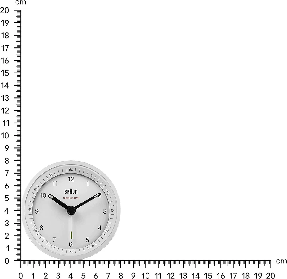 Braun BC07W Analoger Funkwecker Schlummerfunktion Beleuchtung Crescendo-Alarm - Bild 4 von 4