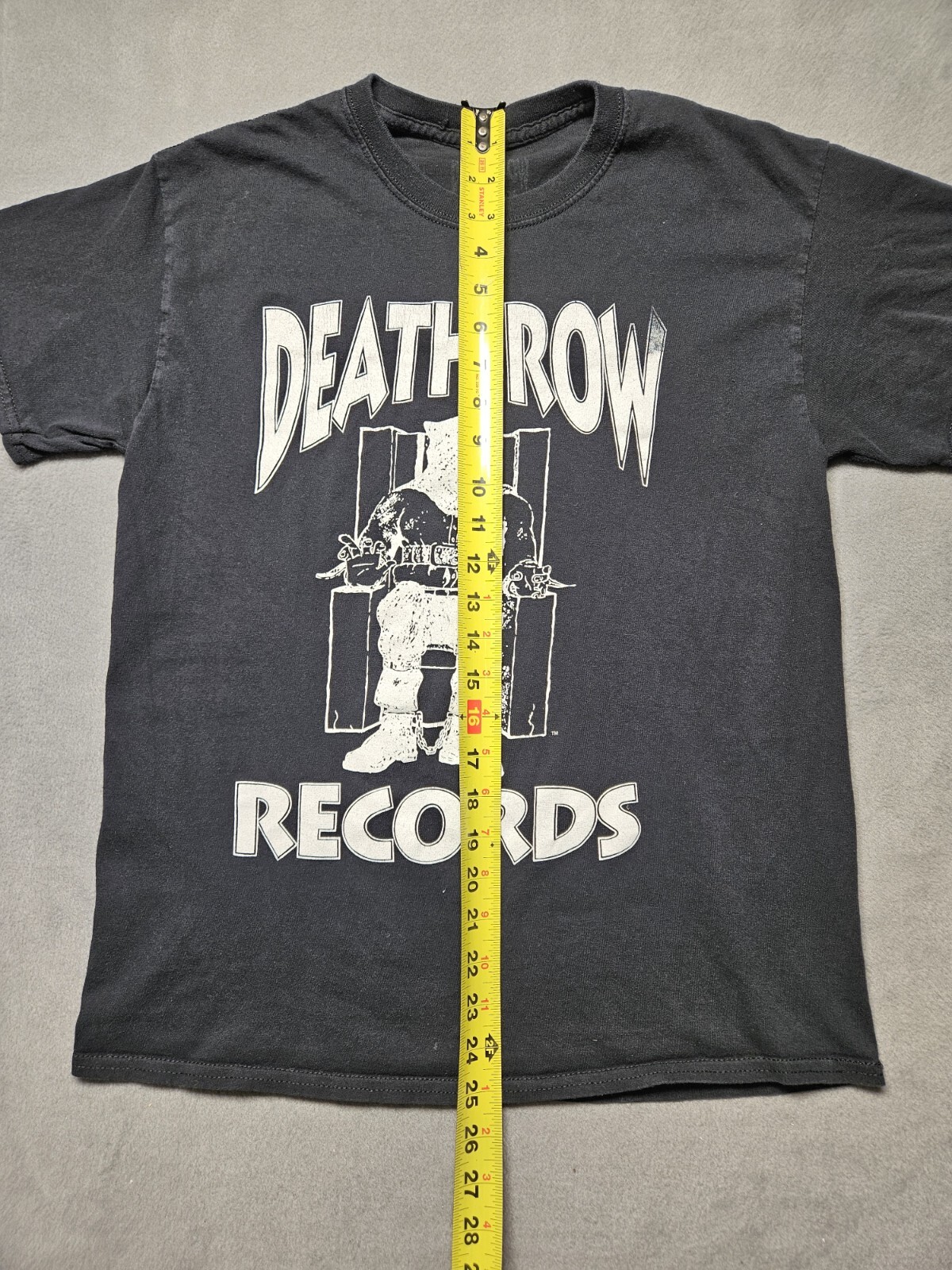 FILA T shirt Death Row Records uomo M nero bianco musica rap grafica maglietta adulto