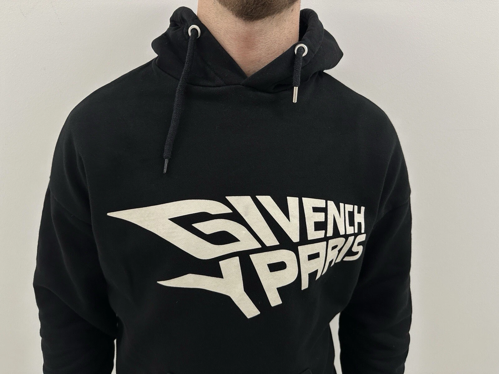 Givenchy Paris Felpa con Cappuccio Logo Nero Uomo Taglia M