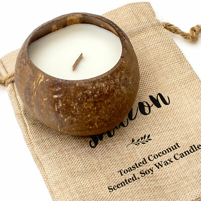 NEW - SHARON - Duftkerze Toasted Coconut - Sojawachs Handgegossen - Geschenk