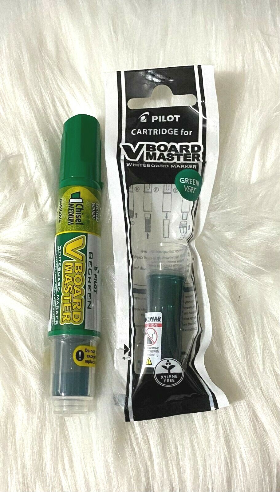 Pilot BeGreen VBoard Master Dry Erase WhiteBoard Marker with extra refill GREEN