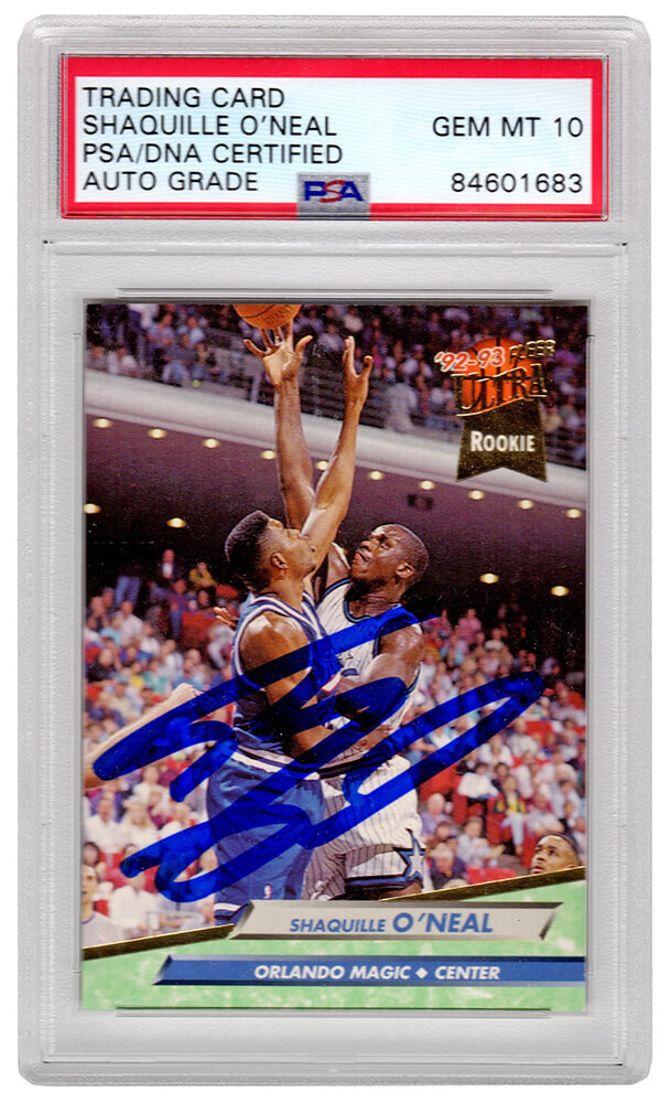 その他 NBA Autograph Card Shaquille O'neal Shaquille O'Neal Autographed 1992-93 Fleer Ultra Card #328- (PSA