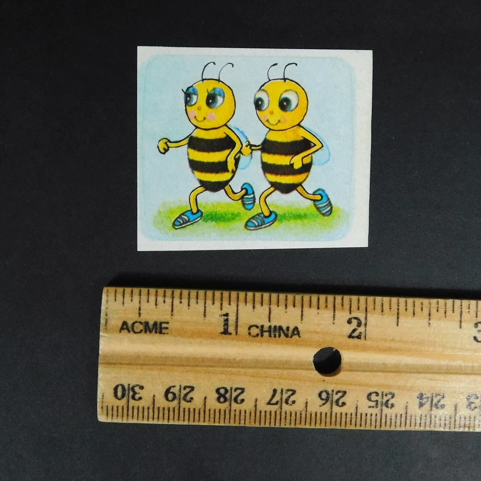 Hallmark Dennison Bubble Bee Sticker Lot Bike Golf Skiing Swimming Runing Tennis - Image 3 of 4