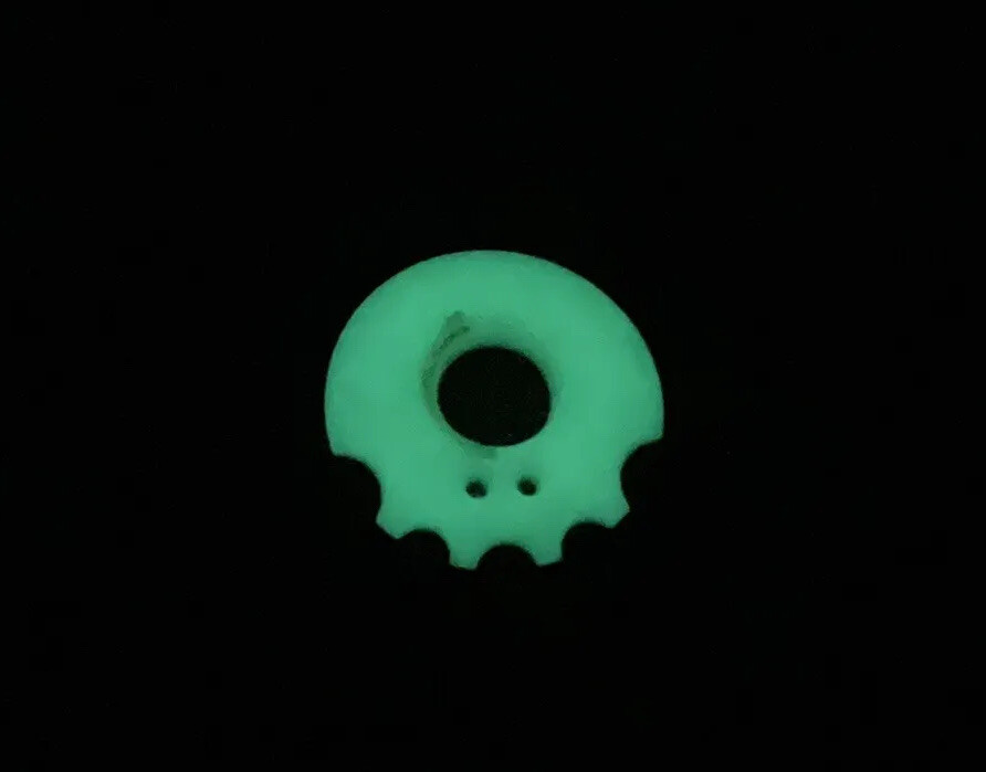 Playge Glow Cyclops Skall - PVC Ranger Eye Patch White on Black 1” RE Koch Tools
