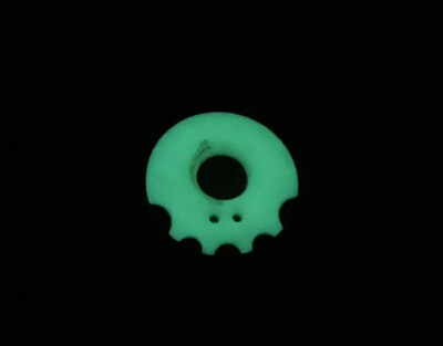 Playge Glow Cyclops Skall - PVC Ranger Eye Patch White on Black 1” RE Koch Tools