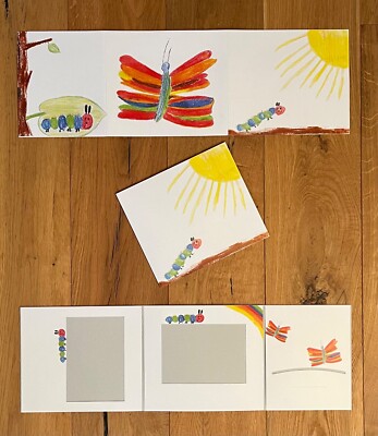 1x25 Kindergartenmappe 3tl. ''Raupe Nimmersatt  Fotomappe 13x18 cm