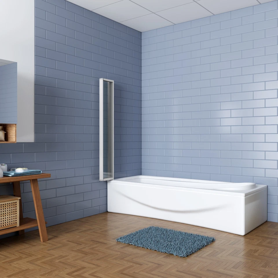 900x1400mm Weiß 4-ftg. Faltbare Badewanneaufsatz 4mm ESG Sicherheitsglas - Bild 2 von 4