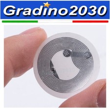Etichetta NFC 213 Tag Adesivo Riprogrammabile Frequenza 13.56 Mhz diametro 25mm