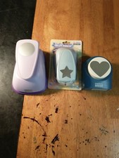 Marvy Uchida Punch lot of three circle star and heart star still in package