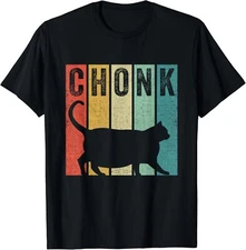 Chonk Retro Style 80s Funny Fat Cat Meme Chonk Gift Unisex T-Shirt