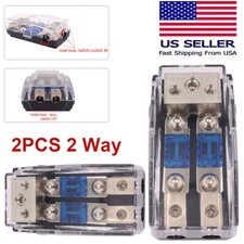 4Pcs 2 Way Mini ANL Blade Fuse Holder Stereo Car Audio Power Distribution Block.