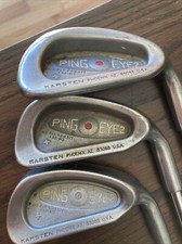 Set of 3 PING EYE 2 Karsten IRON GOLF CLUBS Wedge, 4 & 5 Irons Red DOT RH Irons