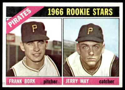 1966 Topps Pirates Rookies - Frank Bork/Jerry May Pittsburgh Pirates #123