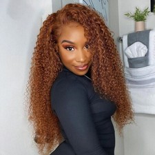 Wave Orange Lace Front Wigs Synthetic Natural Looking Hair
