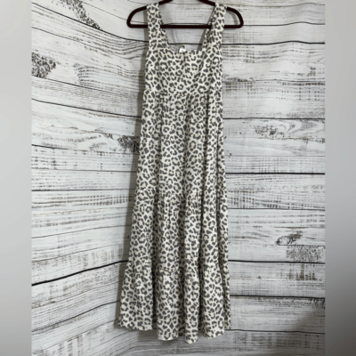 Lavender Brown Dress Womens size XS Maxi Linen Tiered smocked leopard | eBay Lavender Brown Dress Womens size XS Maxi Linen Tiered smocked leopard | eBay