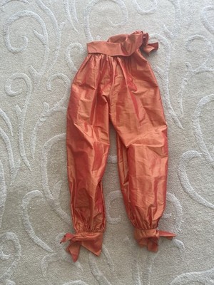 Taller Marmo Tengo Harem Trousers 42 Orange Coral Iridescent Italy NWT Darling
