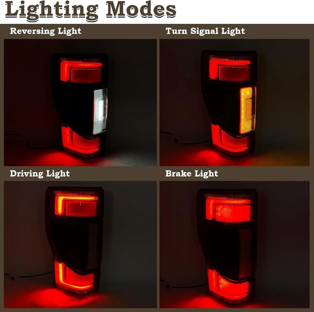 LH FULL LED with Blind Spot Tail Light Fit for 2020 2021 2022 Ford F250 F350 F45 - Thumbnail 7