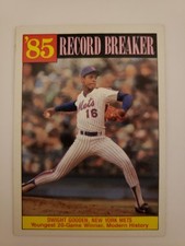 1986 Topps - Record Breaker Dwight Gooden #202