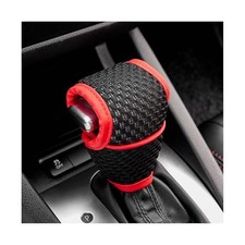 Car Gear Shift Knob Cover, Anti-Slip Automotive Manual Regular Black  Red