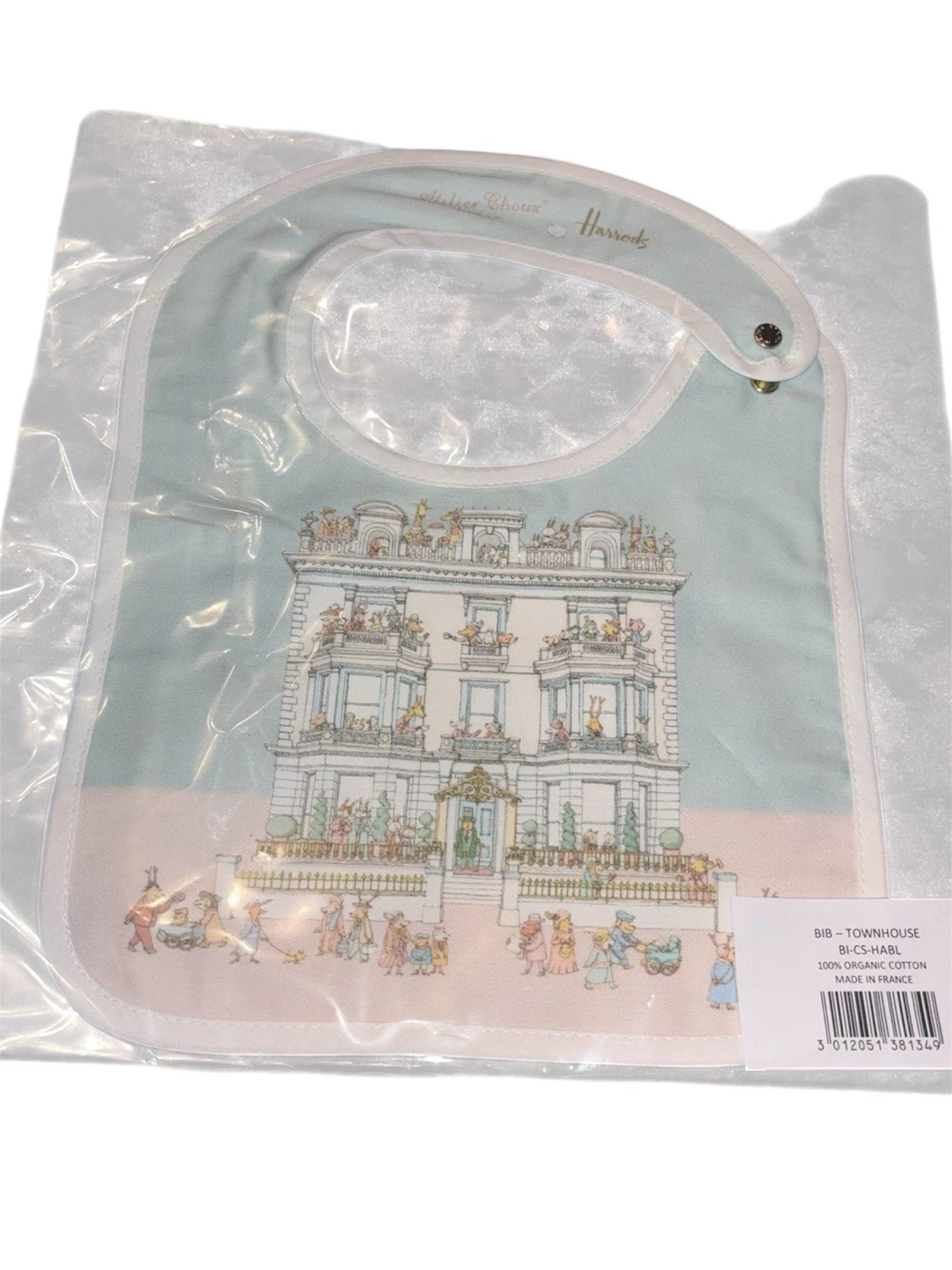 Harrods Townhouse Baby Bib 100% Organic Cotton - Made In France - Uk Seller New
Opens in a new windo