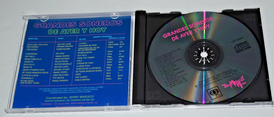 Grandes Soneros De Ayer Y Hoy CD Salsa Marc Anthony Rubén Blades Sony 1997 Foto 2 de 4