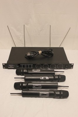 Technical Pro WM1401 VHF Four Channel Wireless Microphone System with Mics G3