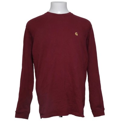 Carhartt WIP, Langarmshirt, Größe: L, L/S Chase T-Shirt, Rot, Baumwolle #JED