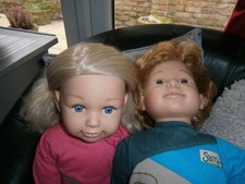 Sally and Sam  Dolls Zapf Creation 24" Original Clothes and Shoes