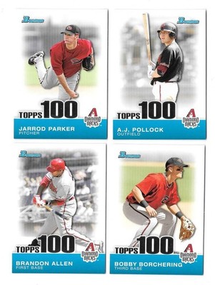 2010 Bowman Topps 100 Prospects - ARIZONA DIAMONDBACKS Team Set