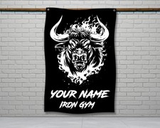 Custom Gym Flag - Motivational Weightlifting Wall Art for Home Gym
