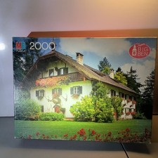 Vtg 1986 MB Super BigBen 2000 Pc 4565-11 Puzzle Salzburg, Austria Cottage sealed