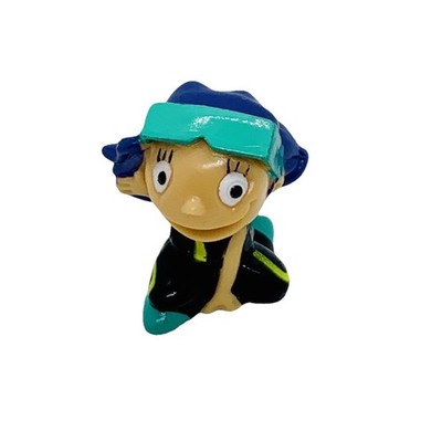 Kinder Surprise Skateboards Figure Girl Blue Hair Green Goggles 2007 / 2008 Toy