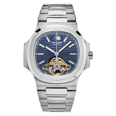 42MM TEVISE Automatic Tourbillon Men's Watch Waterproof Stainless Luminous NEW