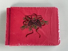 Creative Memories 5x7 Red Christmas Photo Album With Pages Pinecones New Sealed