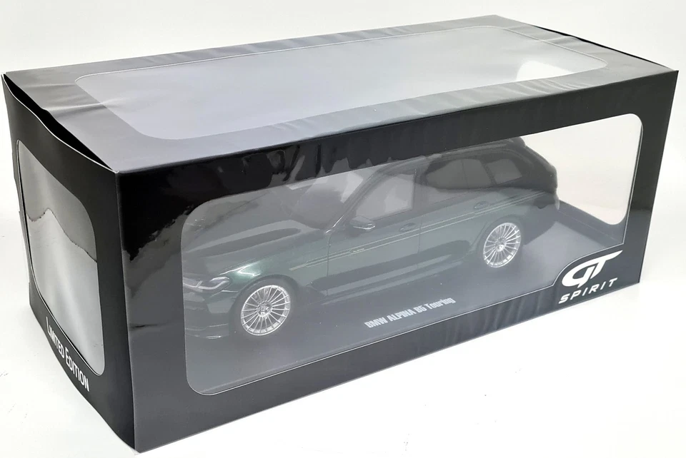 Coche modelo GTSpirit 1/18 Alpina B5 Touring Allrad verde metálico 2023 resina escala Foto 2 de 4
